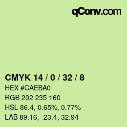 Color code: CMYK 14 / 0 / 32 / 8 | qconv.com