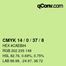 Color code: CMYK 14 / 0 / 37 / 8 | qconv.com