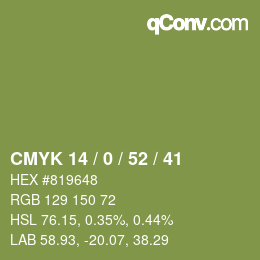 Código de color: CMYK 14 / 0 / 52 / 41 | qconv.com