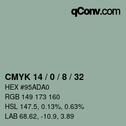 Color code: CMYK 14 / 0 / 8 / 32 | qconv.com