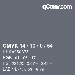 Color code: CMYK 14 / 10 / 0 / 54 | qconv.com