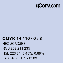 Code couleur: CMYK 14 / 10 / 0 / 8 | qconv.com