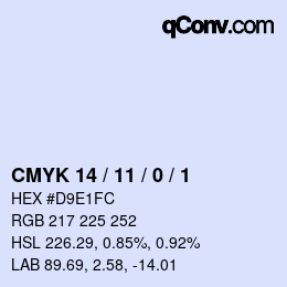 カラーコード: CMYK 14 / 11 / 0 / 1 | qconv.com