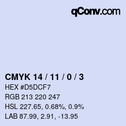 カラーコード: CMYK 14 / 11 / 0 / 3 | qconv.com