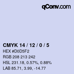 Color code: CMYK 14 / 12 / 0 / 5 | qconv.com