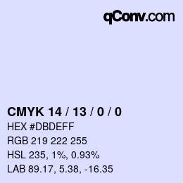 颜色代码: CMYK 14 / 13 / 0 / 0 | qconv.com
