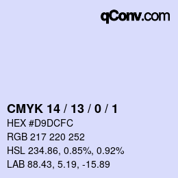 カラーコード: CMYK 14 / 13 / 0 / 1 | qconv.com