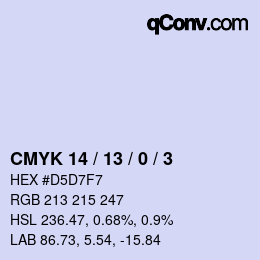 Color code: CMYK 14 / 13 / 0 / 3 | qconv.com