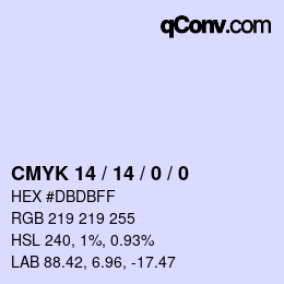 カラーコード: CMYK 14 / 14 / 0 / 0 | qconv.com