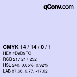颜色代码: CMYK 14 / 14 / 0 / 1 | qconv.com