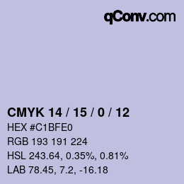 カラーコード: CMYK 14 / 15 / 0 / 12 | qconv.com