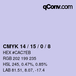 カラーコード: CMYK 14 / 15 / 0 / 8 | qconv.com