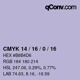 カラーコード: CMYK 14 / 16 / 0 / 16 | qconv.com