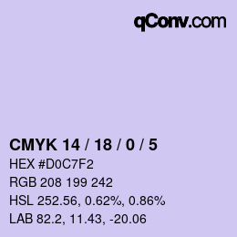 Color code: CMYK 14 / 18 / 0 / 5 | qconv.com