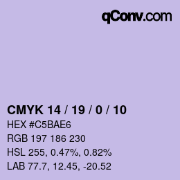 Color code: CMYK 14 / 19 / 0 / 10 | qconv.com