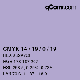 Farbcode: CMYK 14 / 19 / 0 / 19 | qconv.com