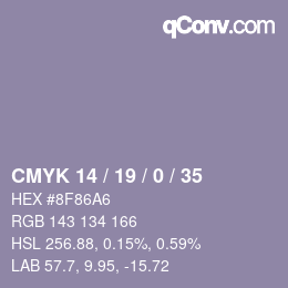 Código de color: CMYK 14 / 19 / 0 / 35 | qconv.com