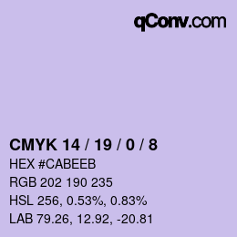 Color code: CMYK 14 / 19 / 0 / 8 | qconv.com