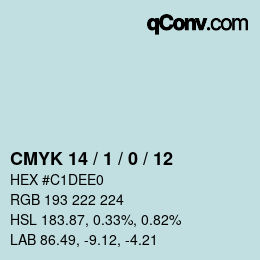 カラーコード: CMYK 14 / 1 / 0 / 12 | qconv.com