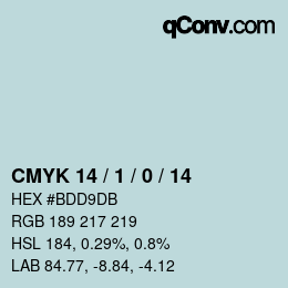 颜色代码: CMYK 14 / 1 / 0 / 14 | qconv.com