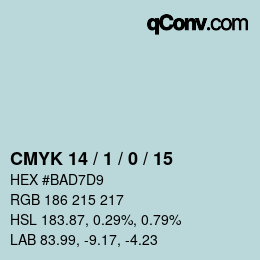 Color code: CMYK 14 / 1 / 0 / 15 | qconv.com