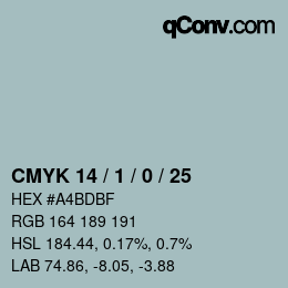 Color code: CMYK 14 / 1 / 0 / 25 | qconv.com