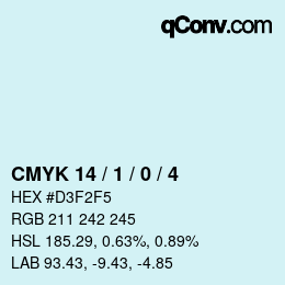Color code: CMYK 14 / 1 / 0 / 4 | qconv.com