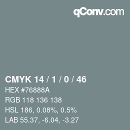 Código de color: CMYK 14 / 1 / 0 / 46 | qconv.com