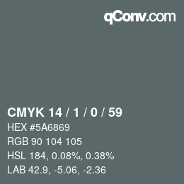 カラーコード: CMYK 14 / 1 / 0 / 59 | qconv.com