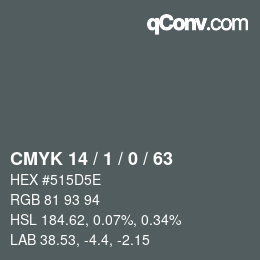 カラーコード: CMYK 14 / 1 / 0 / 63 | qconv.com