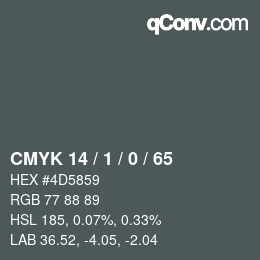 颜色代码: CMYK 14 / 1 / 0 / 65 | qconv.com