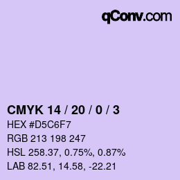 Color code: CMYK 14 / 20 / 0 / 3 | qconv.com