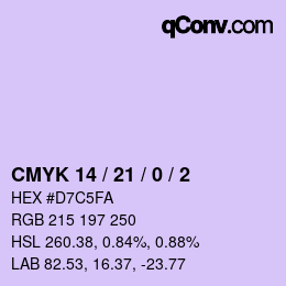 Color code: CMYK 14 / 21 / 0 / 2 | qconv.com