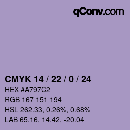 Color code: CMYK 14 / 22 / 0 / 24 | qconv.com