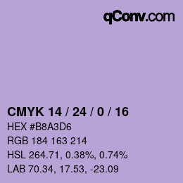 カラーコード: CMYK 14 / 24 / 0 / 16 | qconv.com