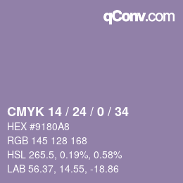 カラーコード: CMYK 14 / 24 / 0 / 34 | qconv.com