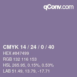 Color code: CMYK 14 / 24 / 0 / 40 | qconv.com