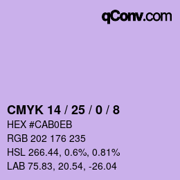 カラーコード: CMYK 14 / 25 / 0 / 8 | qconv.com