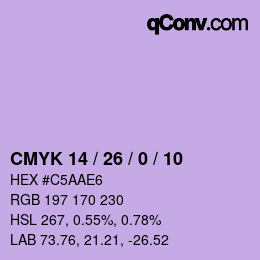 Color code: CMYK 14 / 26 / 0 / 10 | qconv.com