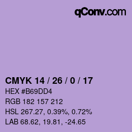 Color code: CMYK 14 / 26 / 0 / 17 | qconv.com