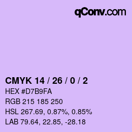 カラーコード: CMYK 14 / 26 / 0 / 2 | qconv.com