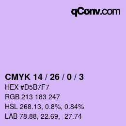 颜色代码: CMYK 14 / 26 / 0 / 3 | qconv.com