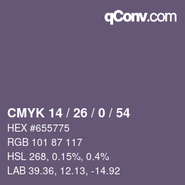 颜色代码: CMYK 14 / 26 / 0 / 54 | qconv.com