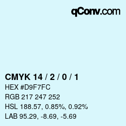 颜色代码: CMYK 14 / 2 / 0 / 1 | qconv.com