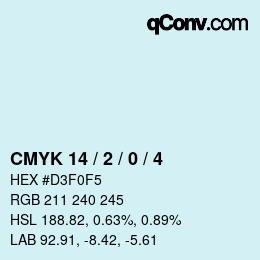 カラーコード: CMYK 14 / 2 / 0 / 4 | qconv.com