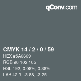 颜色代码: CMYK 14 / 2 / 0 / 59 | qconv.com