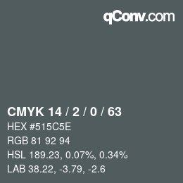 Color code: CMYK 14 / 2 / 0 / 63 | qconv.com