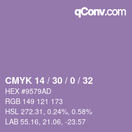 颜色代码: CMYK 14 / 30 / 0 / 32 | qconv.com