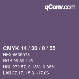 カラーコード: CMYK 14 / 30 / 0 / 55 | qconv.com