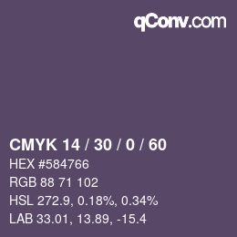 Color code: CMYK 14 / 30 / 0 / 60 | qconv.com